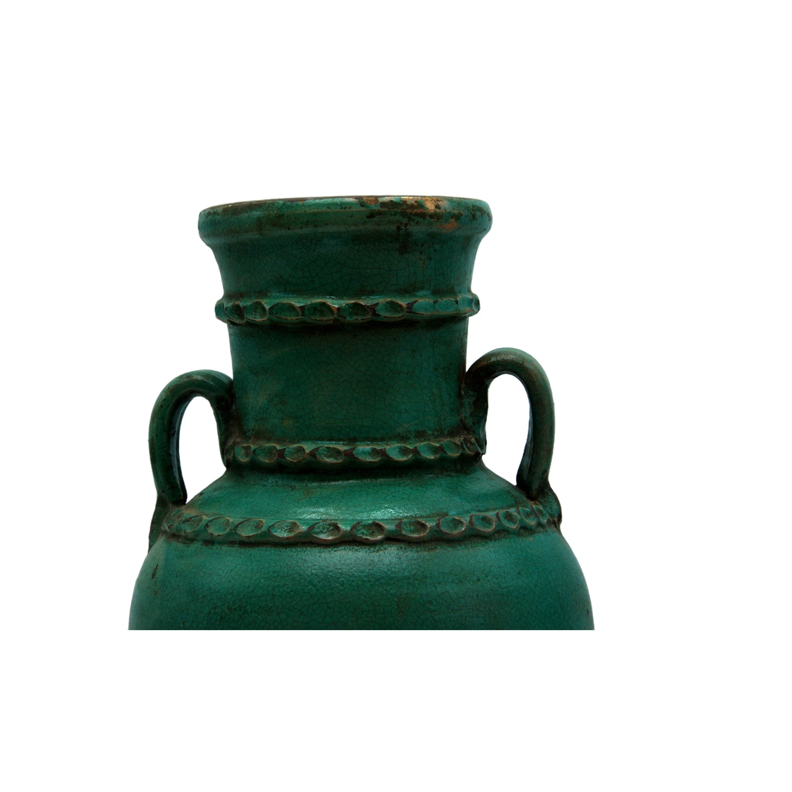 Vase Vert Anses - artisanat marocain TAZZRA Marrakech Vase Vert Anses - artisanat marocain TAZZRA Marrakech