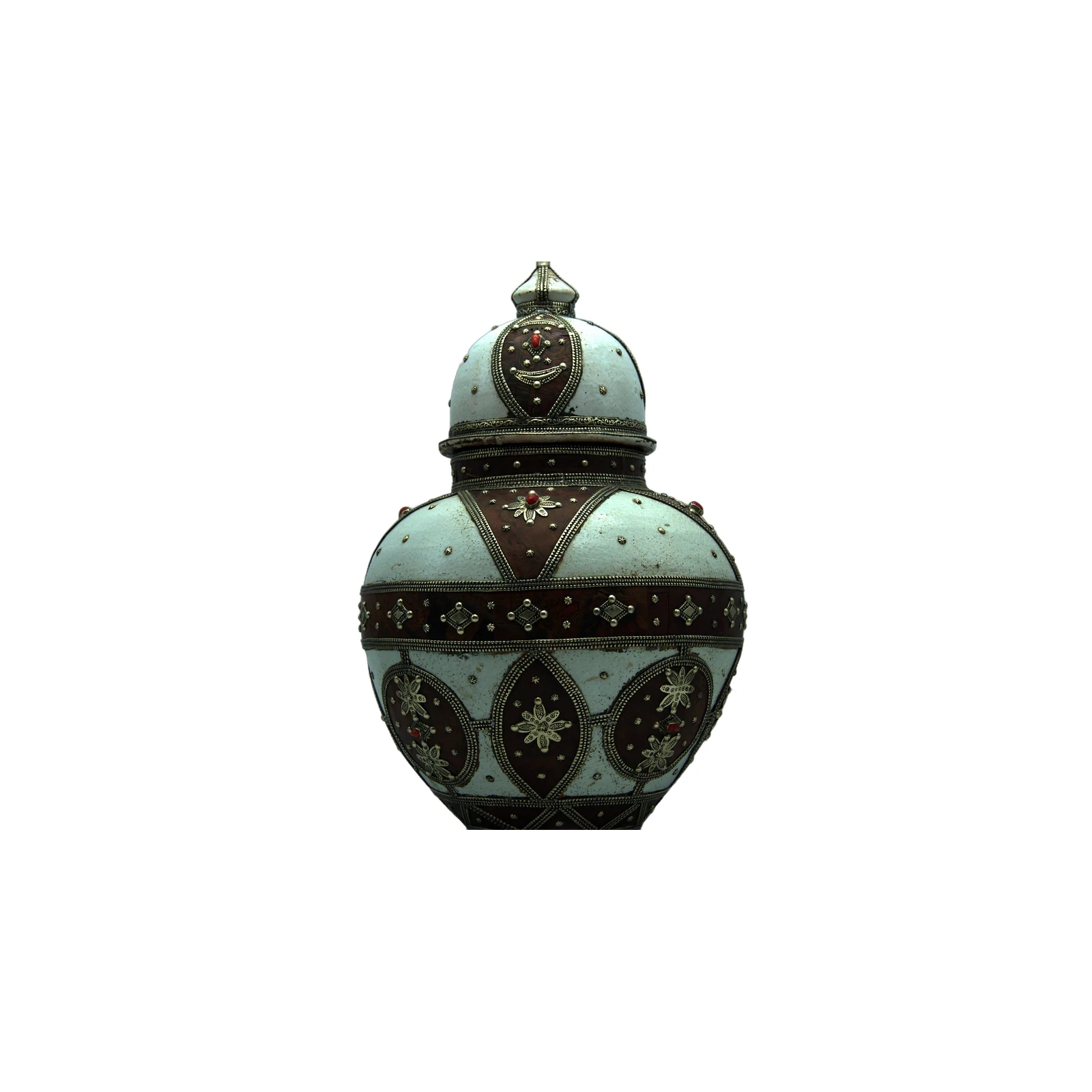 Pot Couvert Incruste - artisanat marocain TAZZRA Marrakech