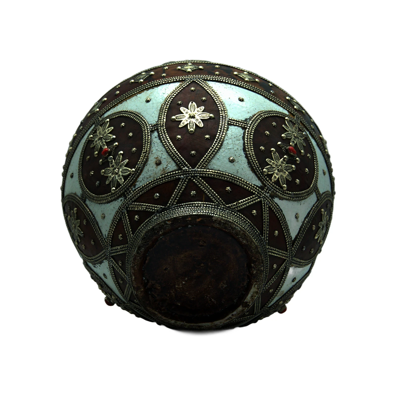 Pot Couvert Incruste - artisanat marocain TAZZRA Marrakech