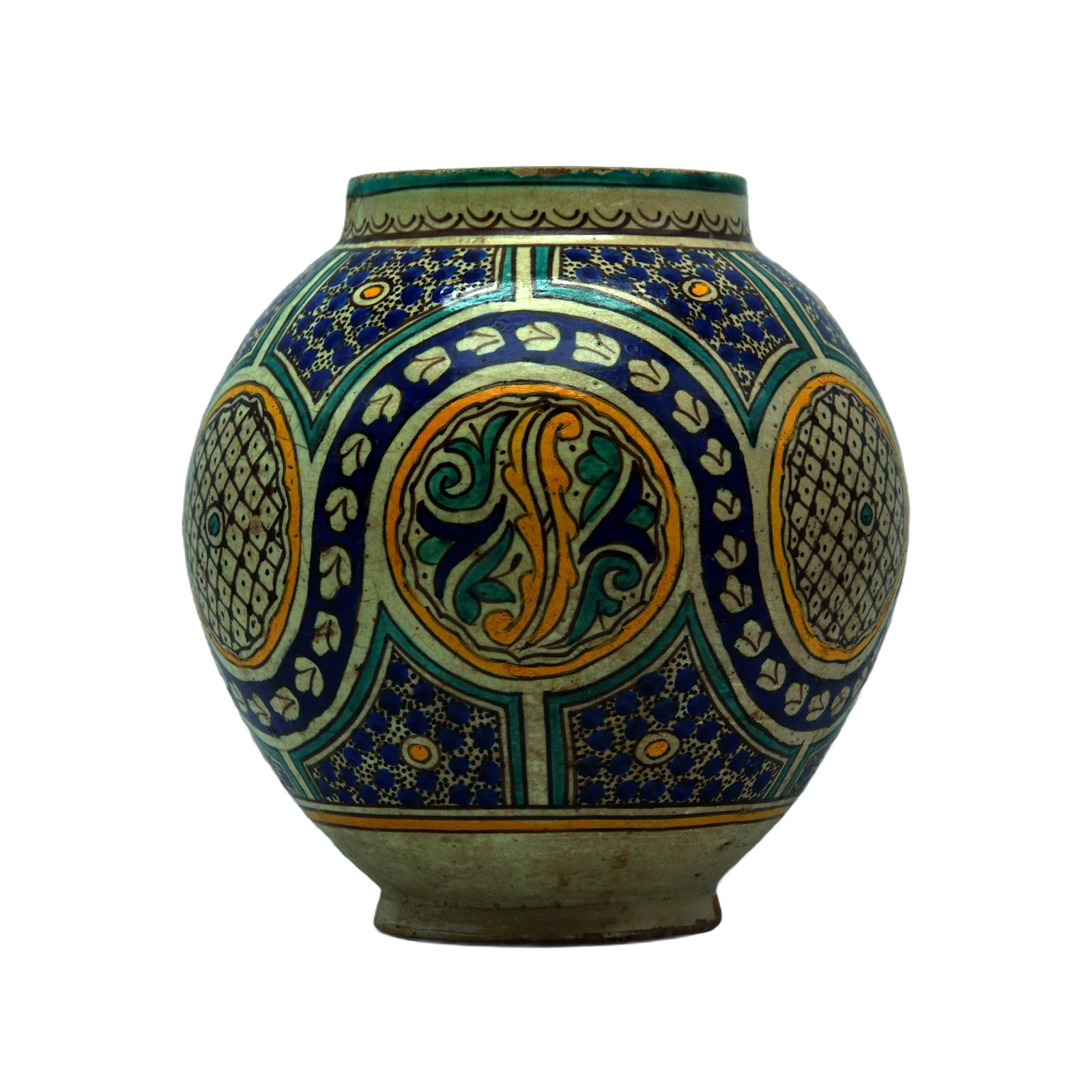 Vase Ceramique Polychrome - artisanat marocain TAZZRA Marrakech
