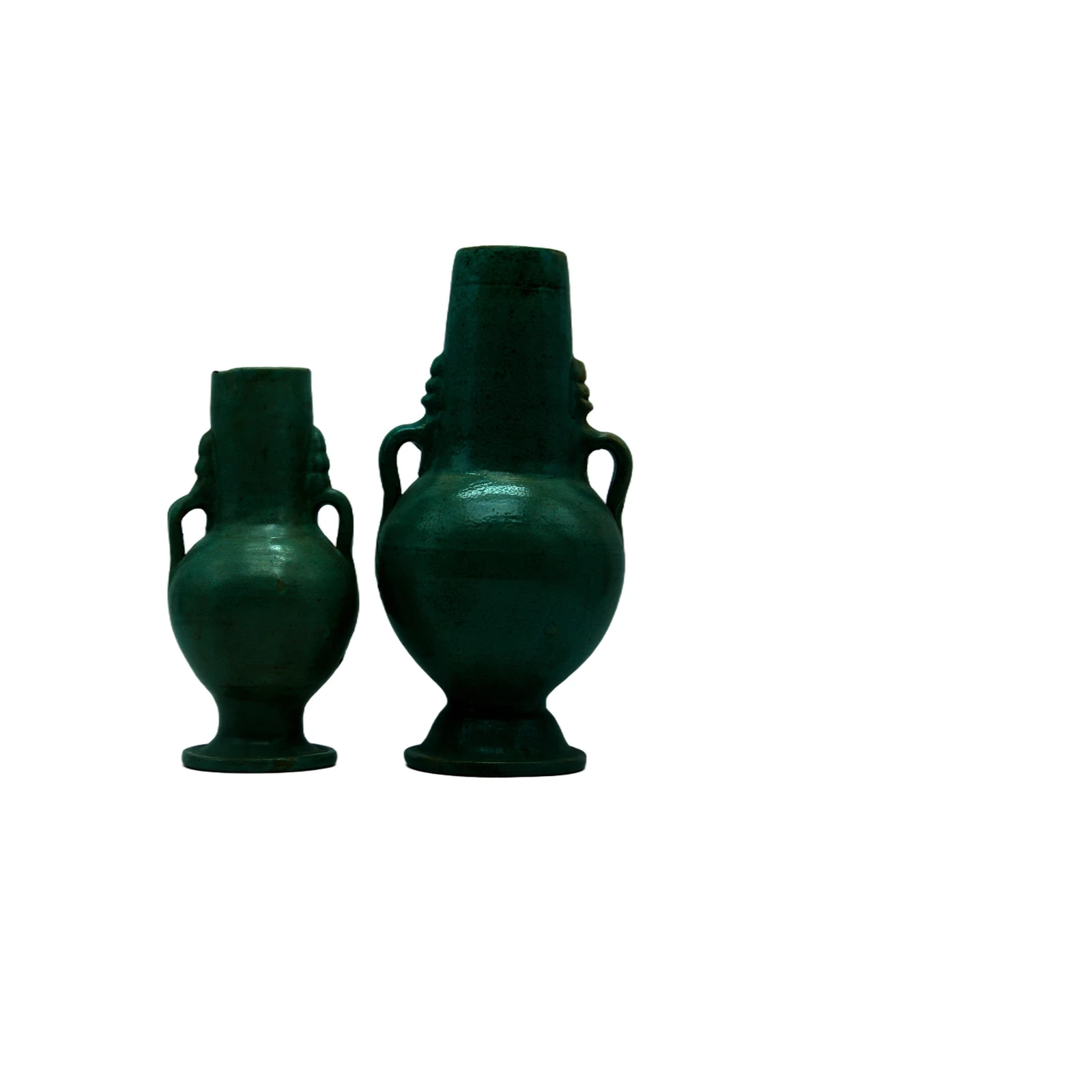 Paire de vases turquoise en céramique marocaine Paire de vases turquoise en céramique marocaine