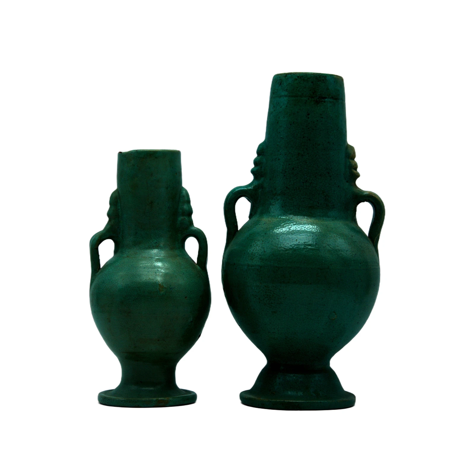Paire Vases Turquoise - artisanat marocain TAZZRA Marrakech