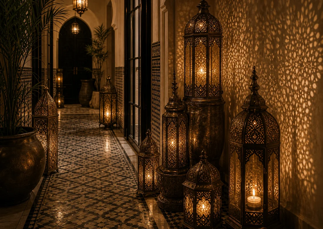 Luminaires marocains en métal ciselé TAZZRA Marrakech
