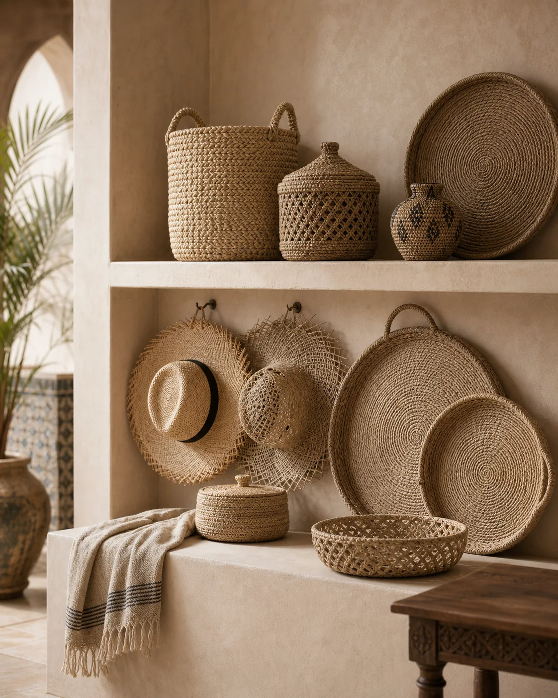 Jute, paille et fibres naturelles TAZZRA Marrakech