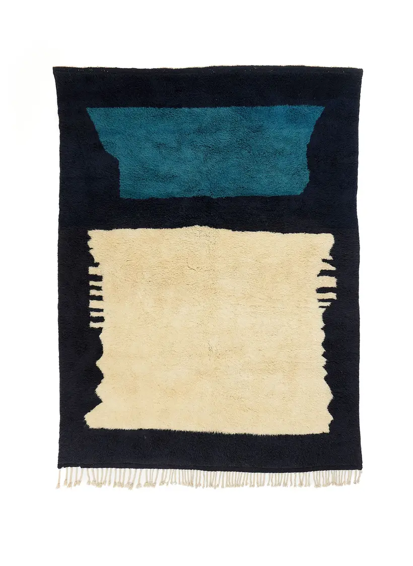 Azul Noor - handgefertigter marokkanischer Teppich TAZZRA Marrakesch Azul Noor - handgefertigter marokkanischer Teppich TAZZRA Marrakesch