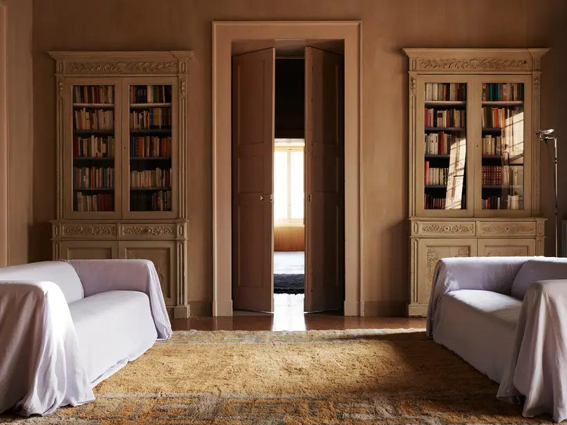 Alato Goldenrod Linen - handgefertigter marokkanischer Teppich TAZZRA Marrakesch