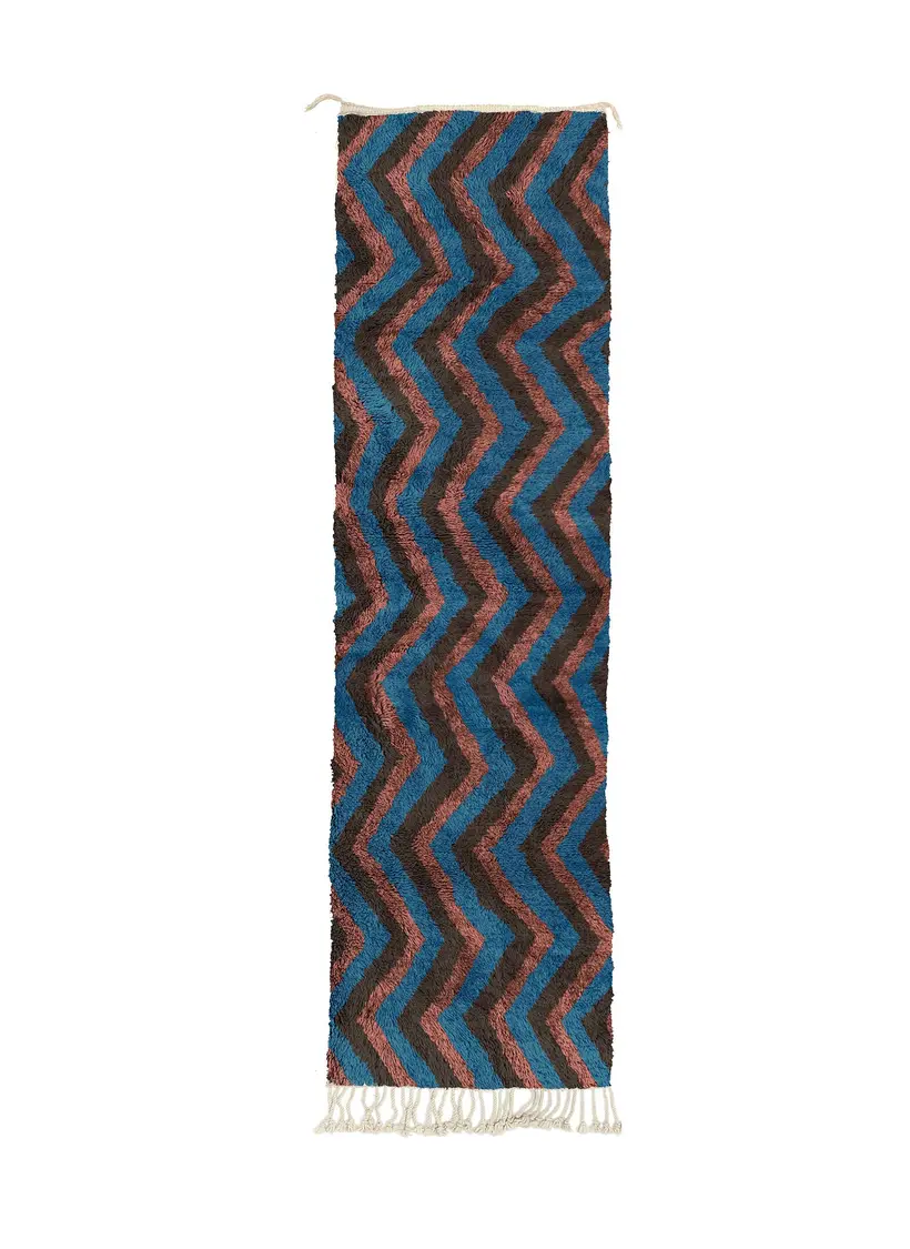 Illi Majorelle Runner - handgefertigter marokkanischer Teppich TAZZRA Marrakesch Illi Majorelle Runner - handgefertigter marokkanischer Teppich TAZZRA Marrakesch