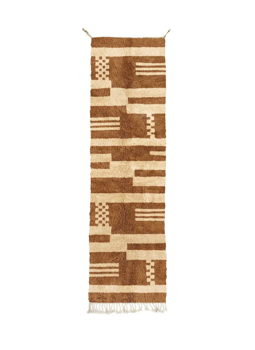 Amalu Argane Runner - handgefertigter marokkanischer Teppich TAZZRA Marrakesch Amalu Argane Runner - handgefertigter marokkanischer Teppich TAZZRA Marrakesch