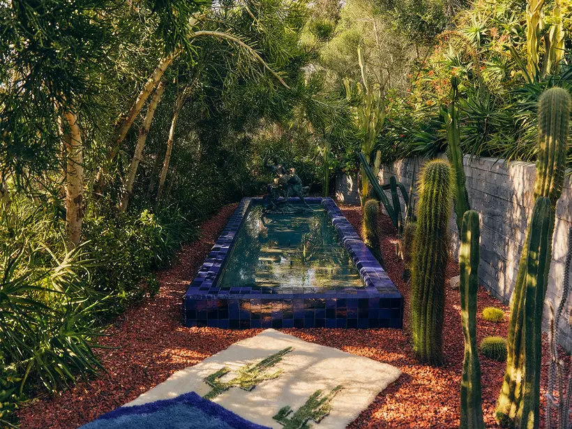 Cactus Pool Delphinium Natural Wool - tapis marocain fait main TAZZRA Marrakech