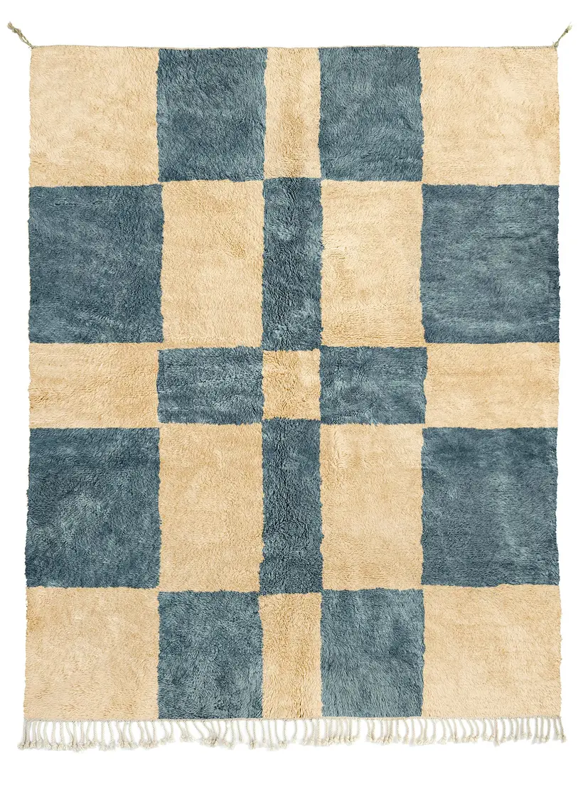 Azul Skoura - handgefertigter marokkanischer Teppich TAZZRA Marrakesch Azul Skoura - handgefertigter marokkanischer Teppich TAZZRA Marrakesch