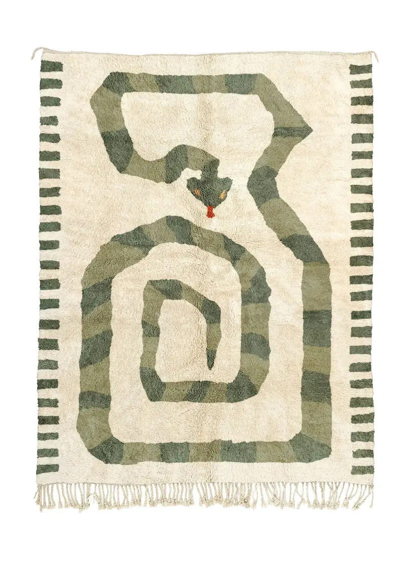 Amalu Nakhla - handgefertigter marokkanischer Teppich TAZZRA Marrakesch Amalu Nakhla - handgefertigter marokkanischer Teppich TAZZRA Marrakesch