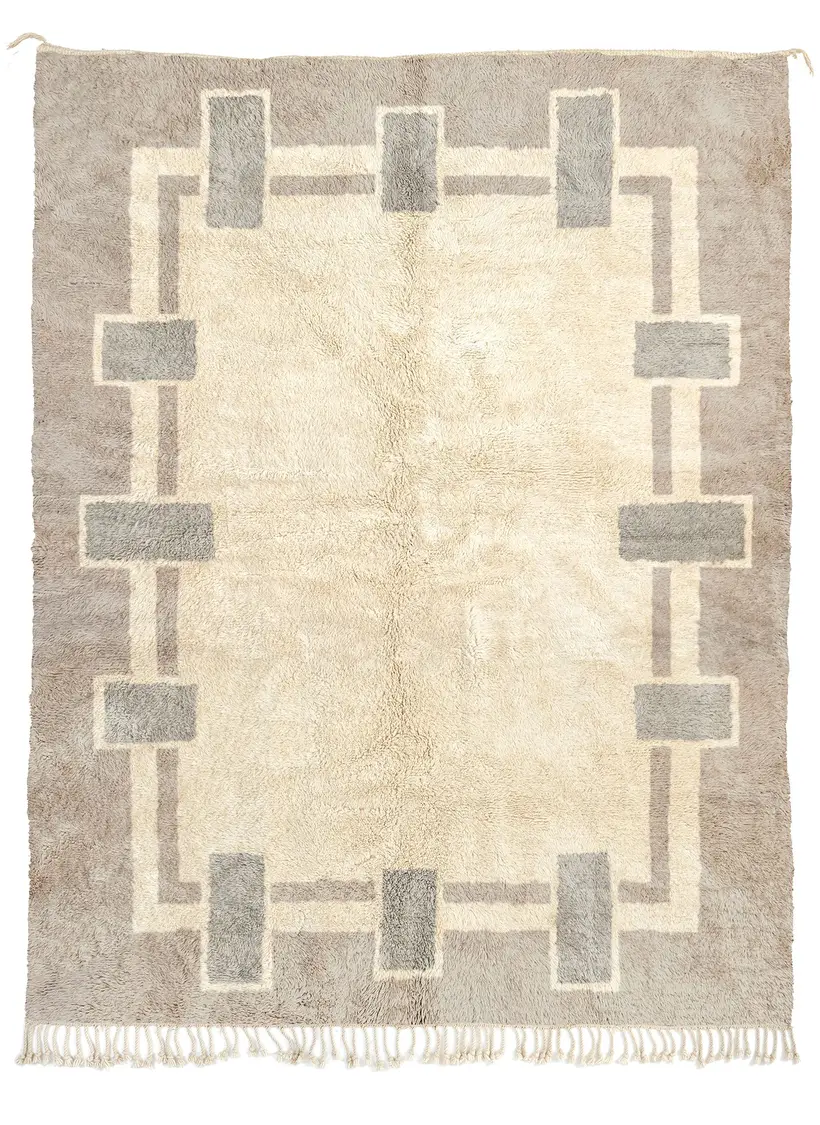 Azul Amlal II - handgefertigter marokkanischer Teppich TAZZRA Marrakesch Azul Amlal II - handgefertigter marokkanischer Teppich TAZZRA Marrakesch