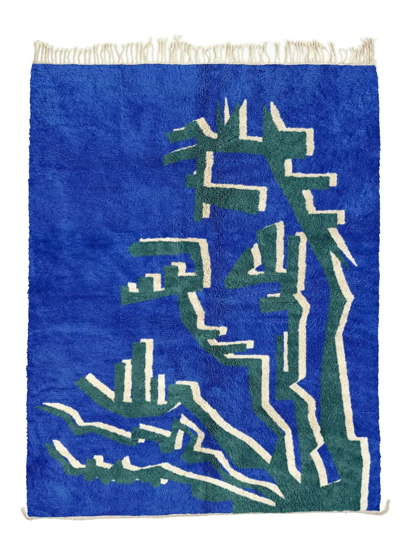 Amalu Majorelle II - handgefertigter marokkanischer Teppich TAZZRA Marrakesch Amalu Majorelle II - handgefertigter marokkanischer Teppich TAZZRA Marrakesch