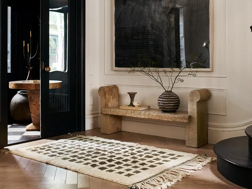 Imprint Natural Wool Sage Green - handmade Moroccan rug by TAZZRA Marrakech Imprint Natural Wool Sage Green - handmade Moroccan rug by TAZZRA Marrakech