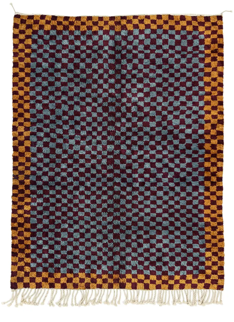 Tanirt Safran - handgefertigter marokkanischer Teppich TAZZRA Marrakesch Tanirt Safran - handgefertigter marokkanischer Teppich TAZZRA Marrakesch