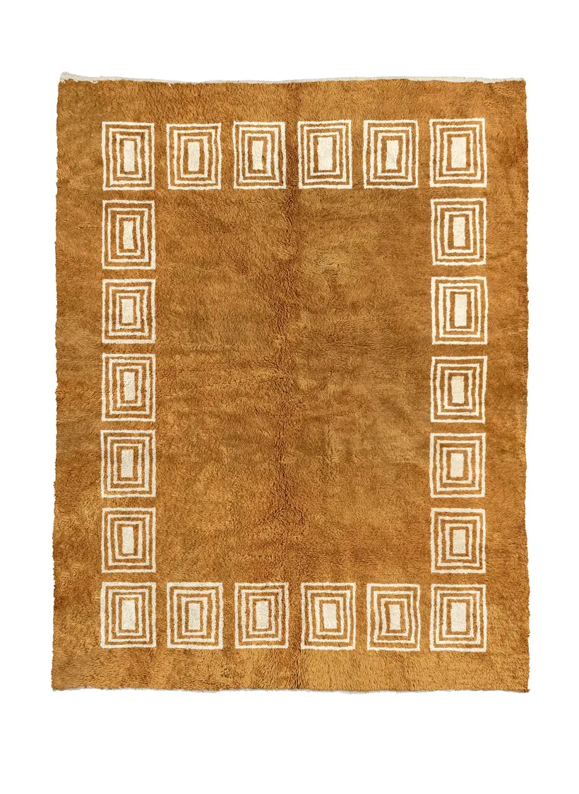 Amalu Safran III - handgefertigter marokkanischer Teppich TAZZRA Marrakesch Amalu Safran III - handgefertigter marokkanischer Teppich TAZZRA Marrakesch