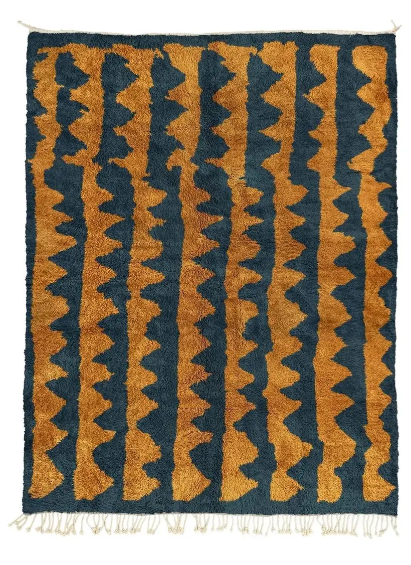 Tamesna Safran II - handgefertigter marokkanischer Teppich TAZZRA Marrakesch Tamesna Safran II - handgefertigter marokkanischer Teppich TAZZRA Marrakesch