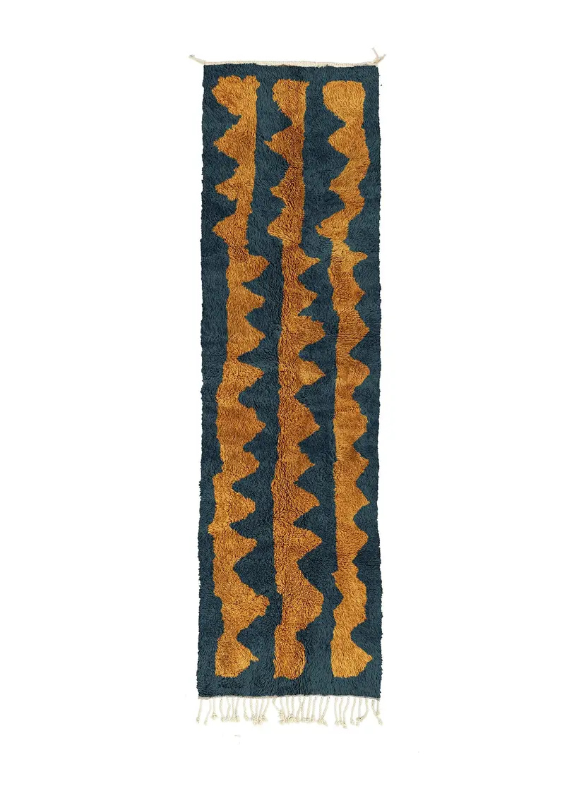 Tamesna Safran Runner - handgefertigter marokkanischer Teppich TAZZRA Marrakesch Tamesna Safran Runner - handgefertigter marokkanischer Teppich TAZZRA Marrakesch