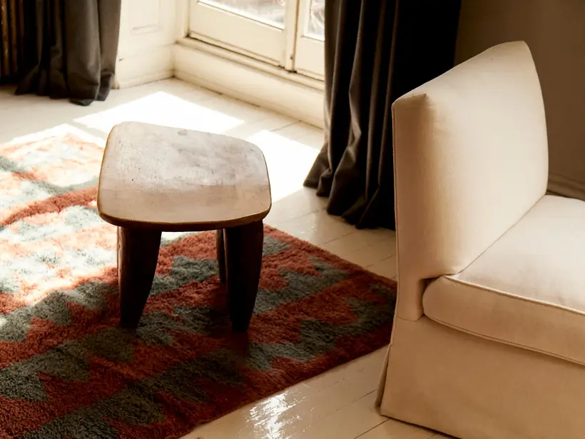 Massif Runner Oxblood Nightfall - handmade Moroccan rug by TAZZRA Marrakech Massif Runner Oxblood Nightfall - handmade Moroccan rug by TAZZRA Marrakech