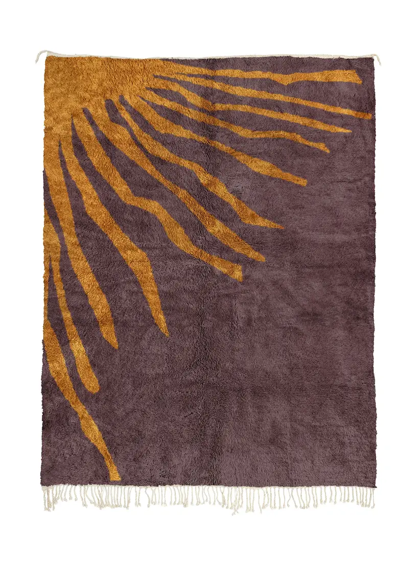 Anzar Safran - handgefertigter marokkanischer Teppich TAZZRA Marrakesch Anzar Safran - handgefertigter marokkanischer Teppich TAZZRA Marrakesch