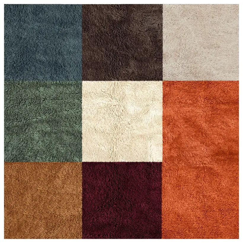 Izil Ambre Pompon - handgefertigter marokkanischer Teppich TAZZRA Marrakesch Izil Ambre Pompon - handgefertigter marokkanischer Teppich TAZZRA Marrakesch