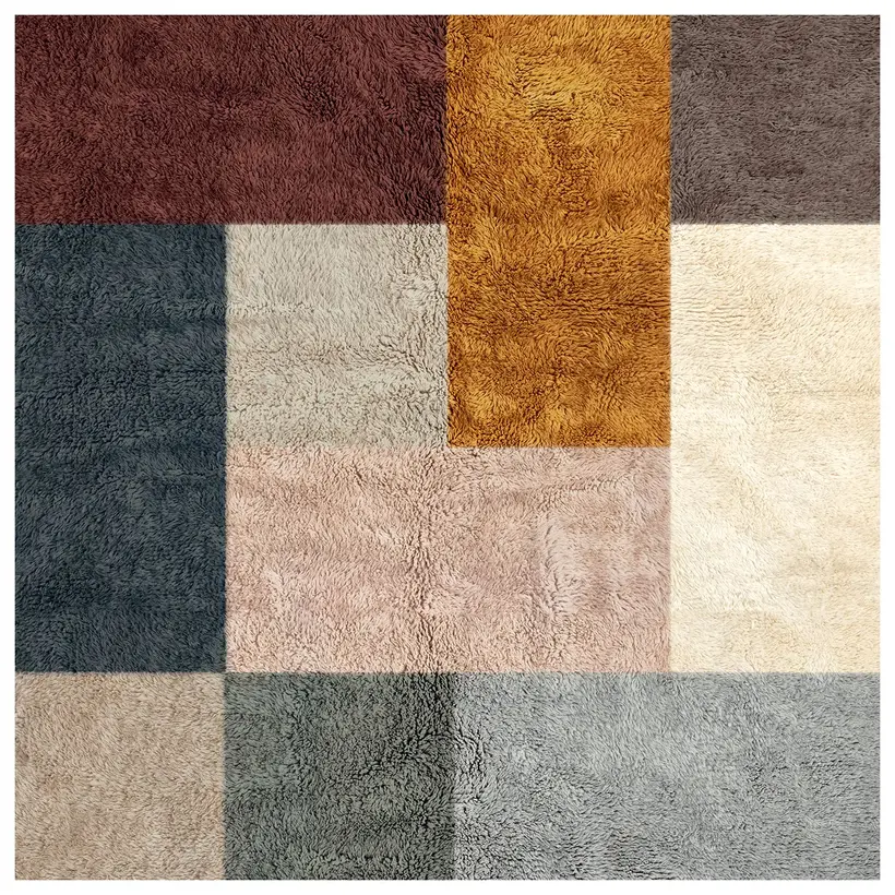Amalu Ambre Pompon - handgefertigter marokkanischer Teppich TAZZRA Marrakesch Amalu Ambre Pompon - handgefertigter marokkanischer Teppich TAZZRA Marrakesch