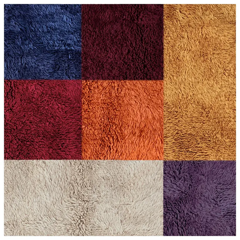 Dihya Safran Pompon - handgefertigter marokkanischer Teppich TAZZRA Marrakesch Dihya Safran Pompon - handgefertigter marokkanischer Teppich TAZZRA Marrakesch
