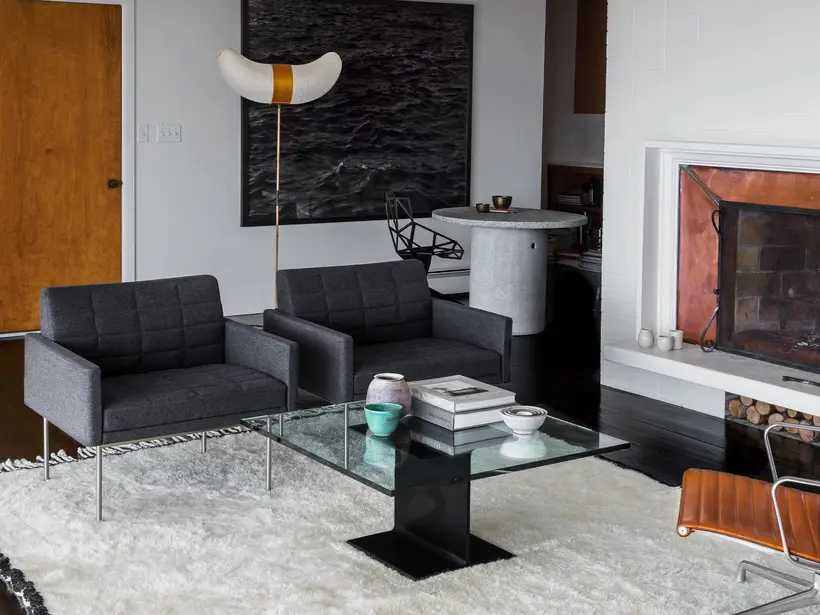 Rasa Natural Wool Midnight Black - tapis marocain fait main TAZZRA Marrakech