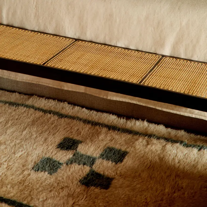 Repit Natural Wool Forest Green - سجادة مغربية يدوية TAZZRA مراكش