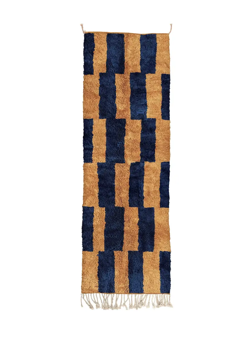 Adrar Majorelle Runner - handgefertigter marokkanischer Teppich TAZZRA Marrakesch Adrar Majorelle Runner - handgefertigter marokkanischer Teppich TAZZRA Marrakesch