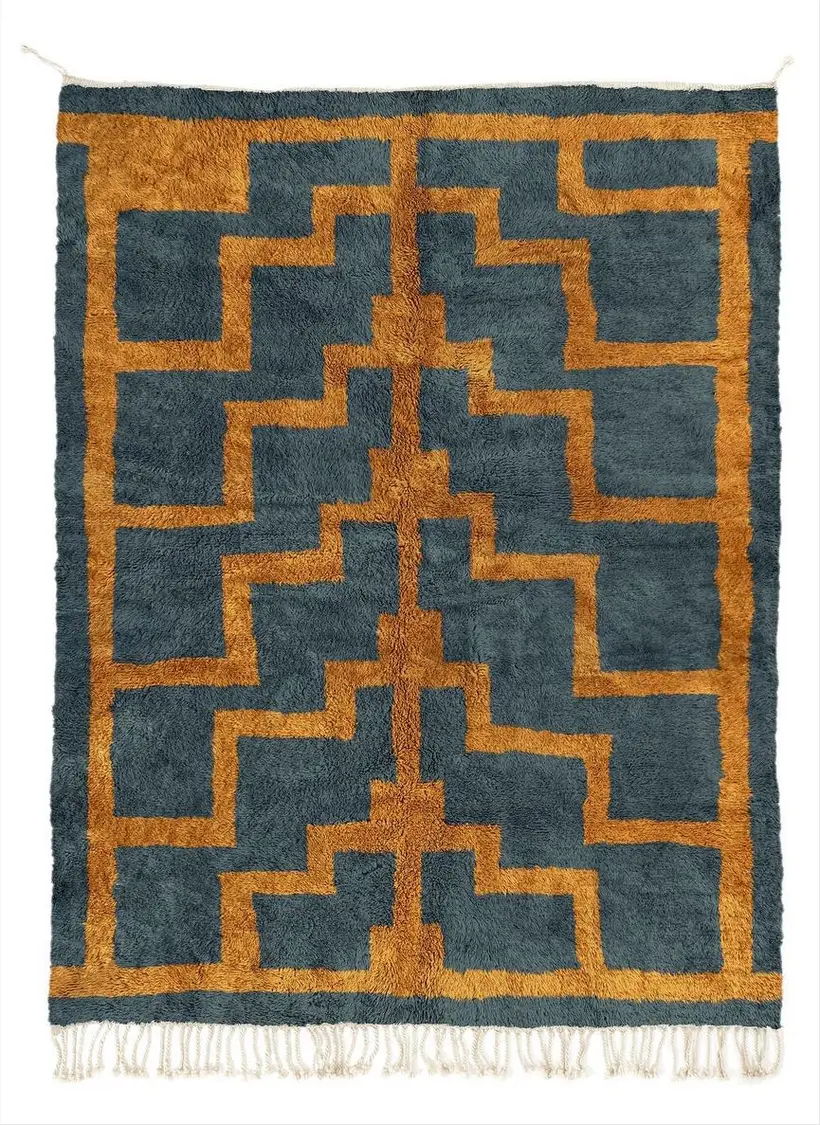 Tamesna Safran III - handgefertigter marokkanischer Teppich TAZZRA Marrakesch Tamesna Safran III - handgefertigter marokkanischer Teppich TAZZRA Marrakesch