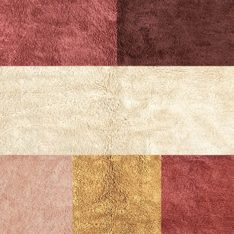 Tanirt Rimal Pompon - handgefertigter marokkanischer Teppich TAZZRA Marrakesch Tanirt Rimal Pompon - handgefertigter marokkanischer Teppich TAZZRA Marrakesch