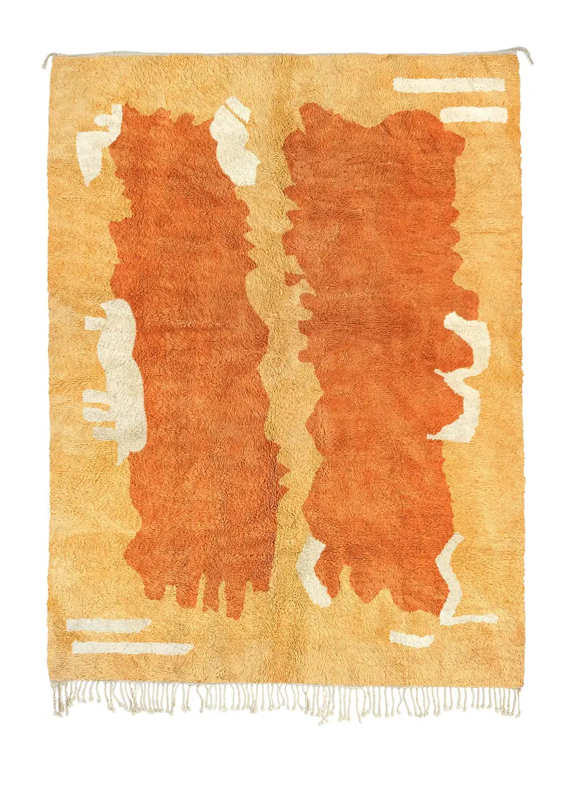 Amlal Safran III - handgefertigter marokkanischer Teppich TAZZRA Marrakesch Amlal Safran III - handgefertigter marokkanischer Teppich TAZZRA Marrakesch