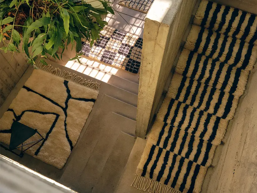 Wall Stripes Runner - tapis marocain fait main TAZZRA Marrakech
