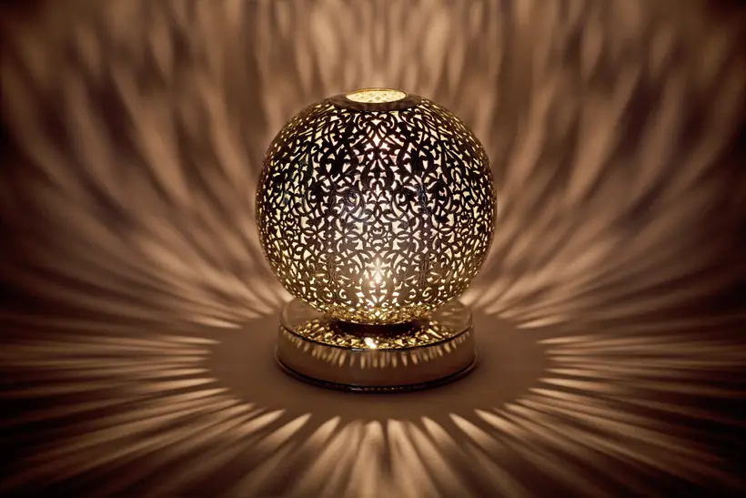 Candle Holder Mini Globe Floral - Moroccan artisan object by TAZZRA Marrakech