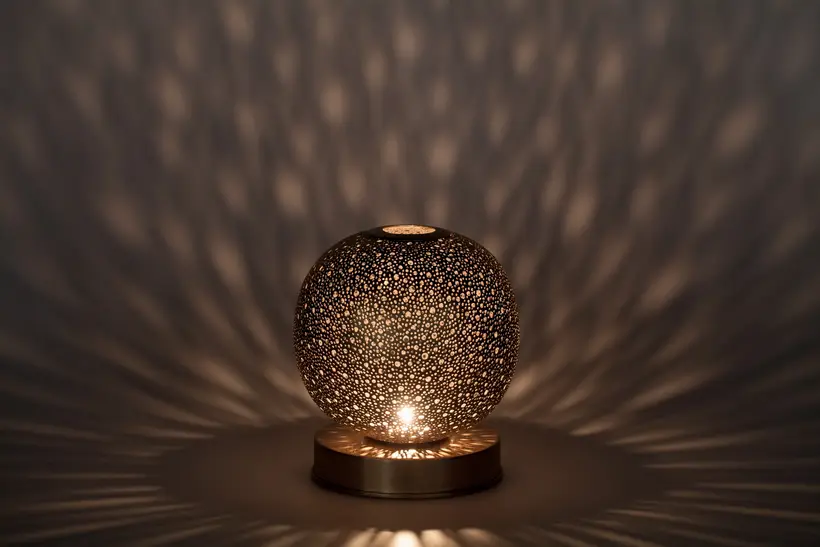 Candle Holder Mini Globe Liquid Light - artisanat marocain TAZZRA Marrakech