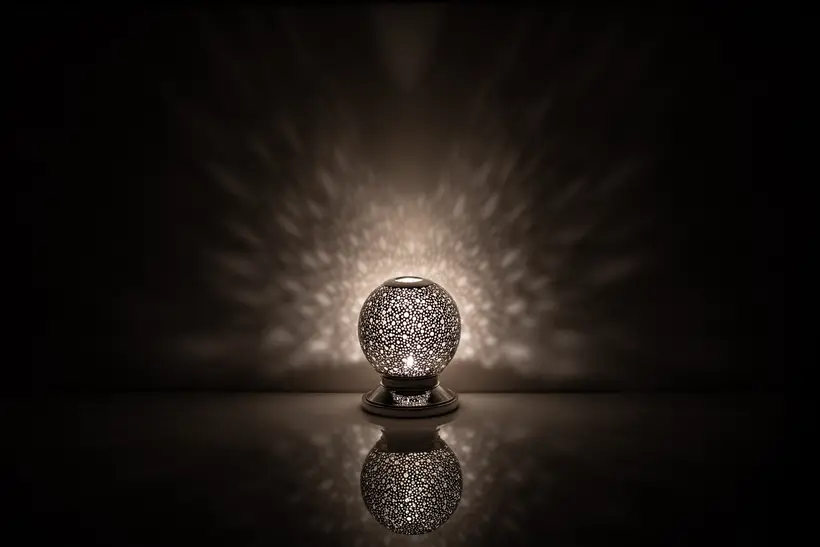 Candle Holder Mini Globe Liquid Light - artisanat marocain TAZZRA Marrakech