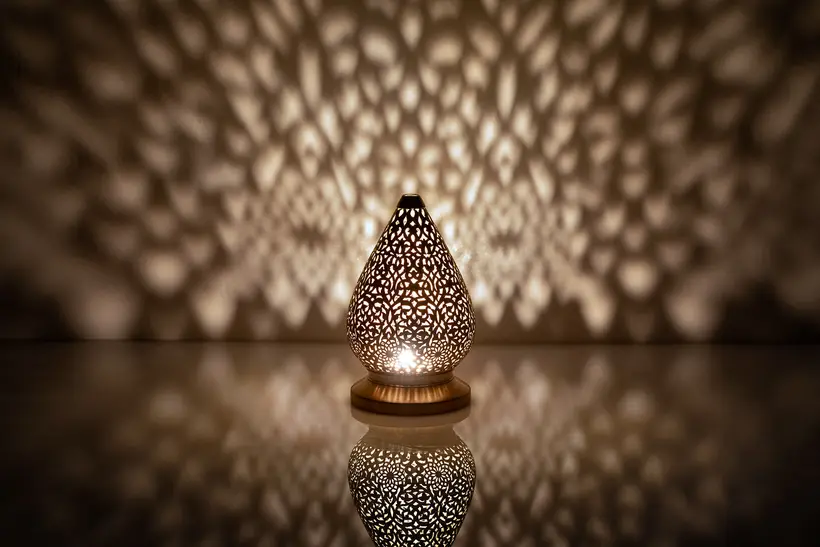 Candleholder Mini Lotus Floral - artesanía marroquí TAZZRA Marrakech Candleholder Mini Lotus Floral - artesanía marroquí TAZZRA Marrakech