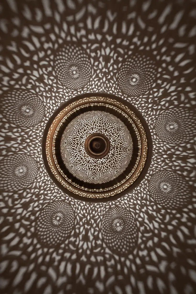 Ceiling Light Dome Floral - marokkanisches Kunsthandwerk TAZZRA Marrakesch