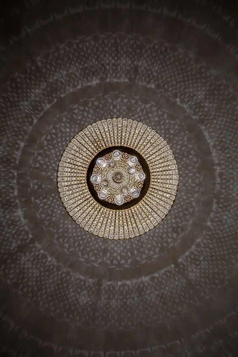 Chandelier Three Tier Crystal - artisanat marocain TAZZRA Marrakech