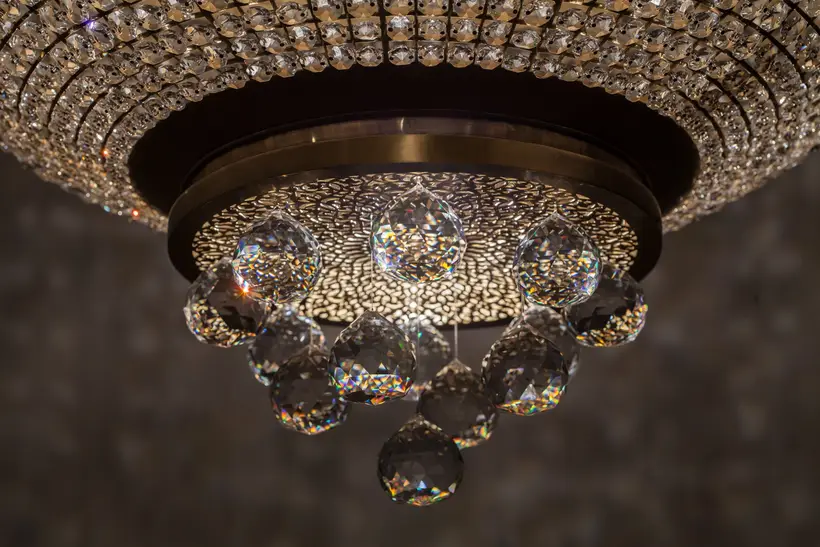 Chandelier Three Tier Crystal - artisanat marocain TAZZRA Marrakech