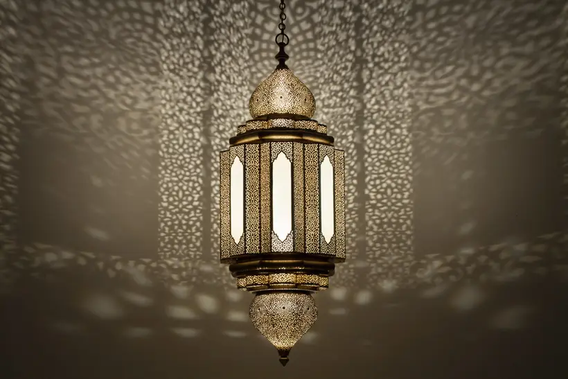 Pendant Frosted Glass Moorish Floral - artisanat marocain TAZZRA Marrakech