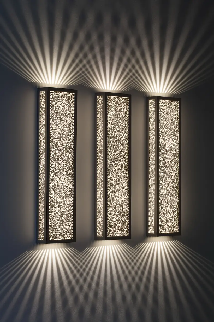 Wall Light Rectangular Box Liquid Light - artisanat marocain TAZZRA Marrakech