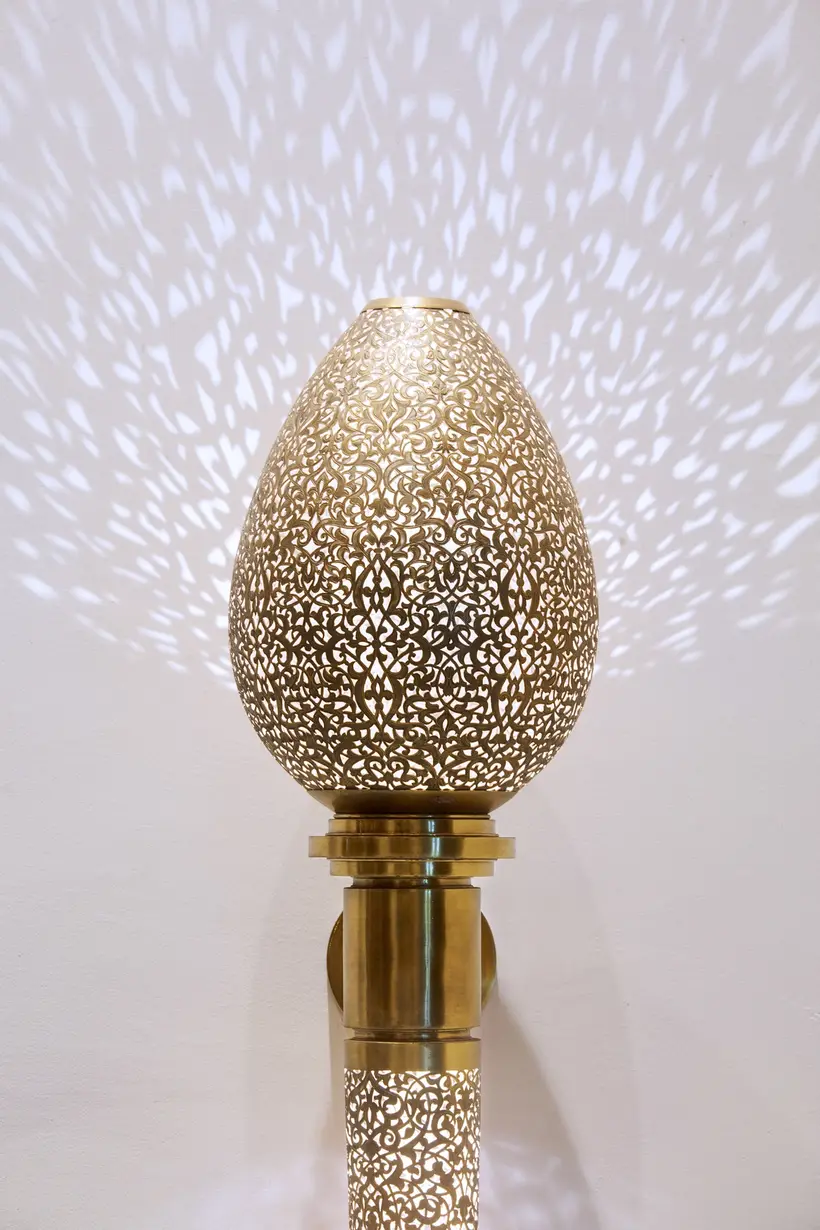 Wall Light Ruspoli Torch Floral - artesanía marroquí TAZZRA Marrakech